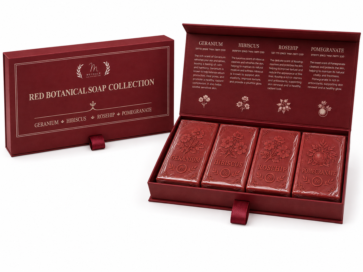 RED BOTANICAL – מארז ארבעה סבונים - בקופסא מגנטית