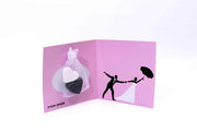 Greeting card with 2 heart-shaped soaps – Groom & Bride
