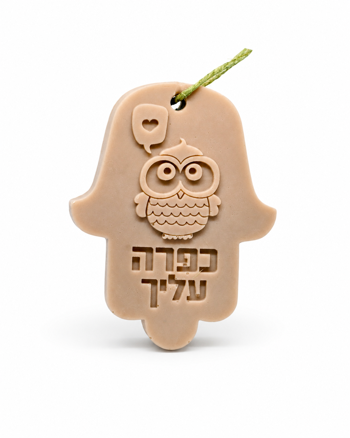 Hamsa soap, may you be forgiven, with a sticker