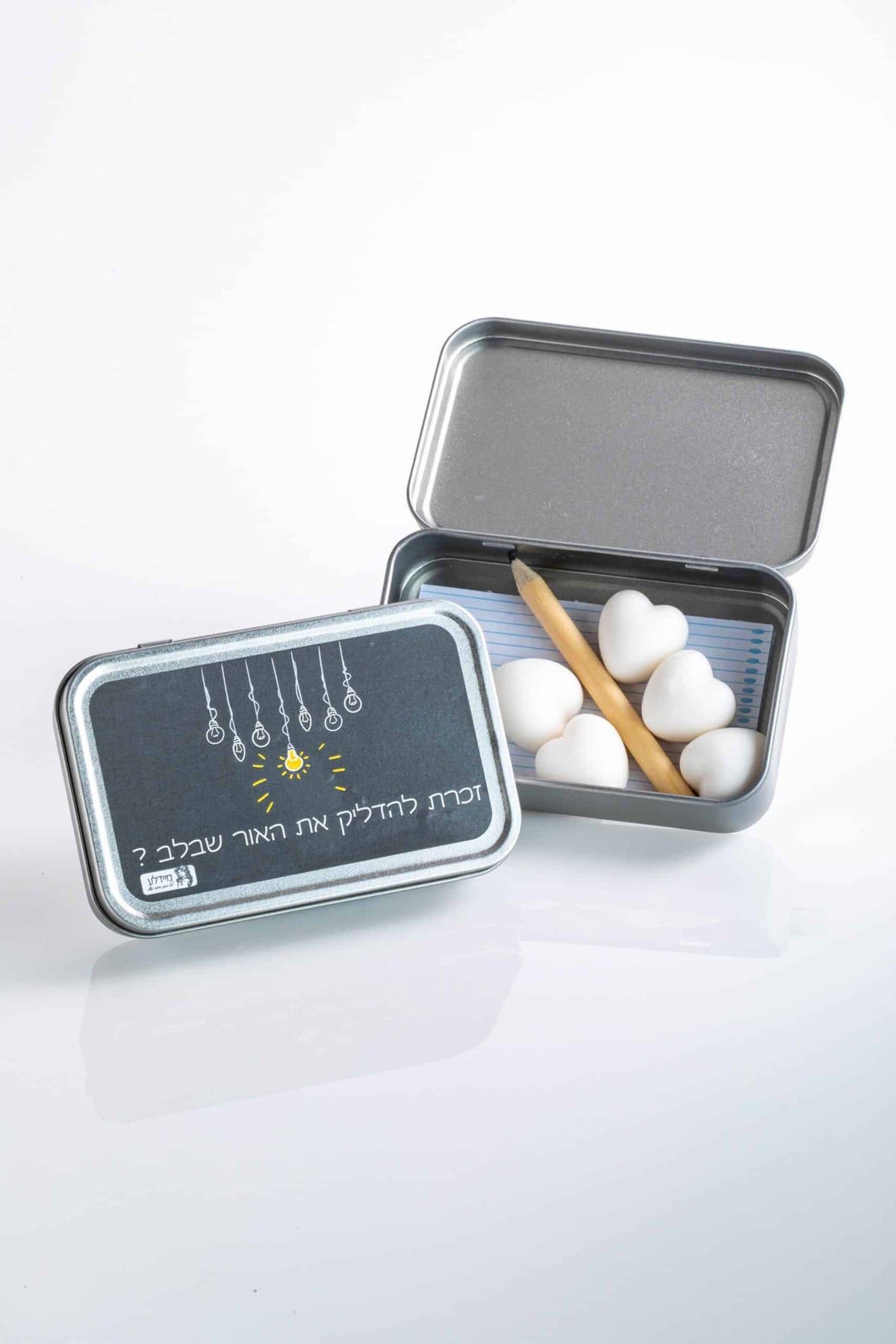 Box of memo pads with scented soaps - did you remember to turn on the light in your heart?