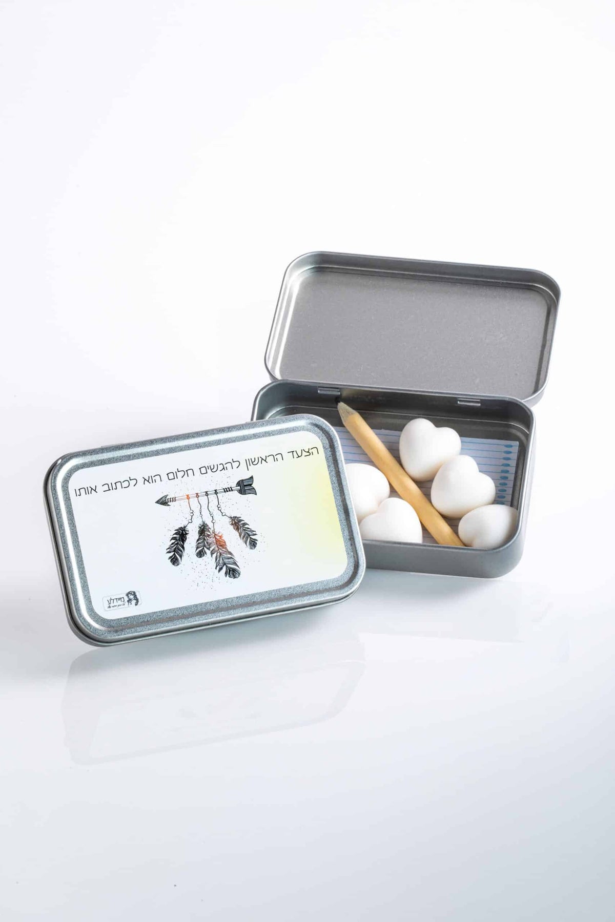 Memo pad box with scented soaps - the first step to fulfilling a dream is to write it down