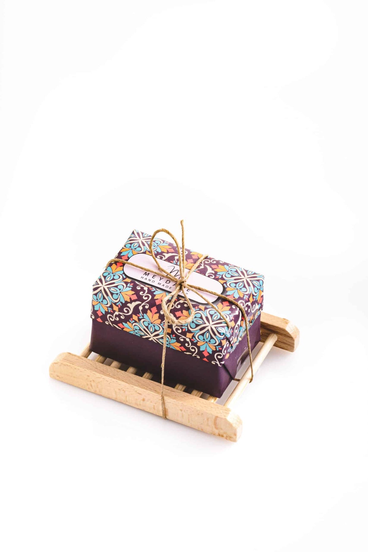Two Soap Bars with a Soap Dish - Ethnic Design