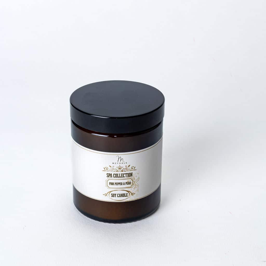 Pure and Organic Soy Candle from the PINK PEPPER AND PEAR Collection