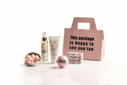 Festive Floral Gift Set - Pink, packaged in a handbag box
