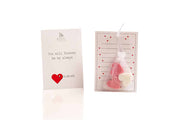 Greeting card - YOU WILL FOREVER BE MY ALWAYS with small heart-shaped soaps