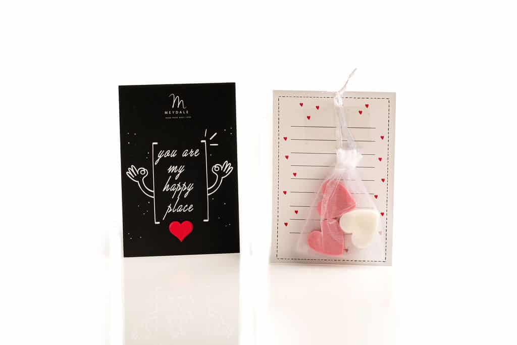 Greeting Card - YOU ARE MY HAPPY PLACE with soap hearts