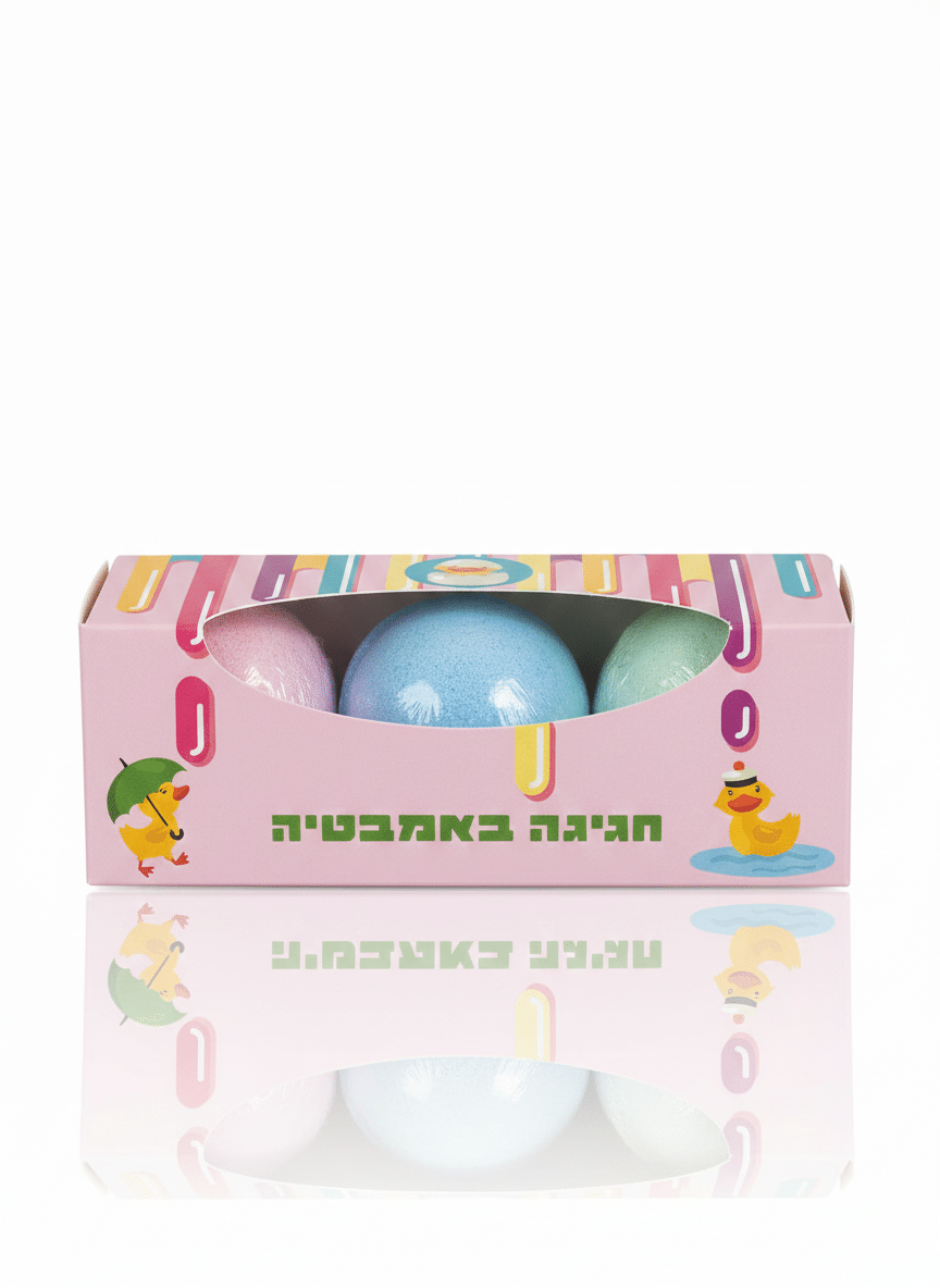 מארז שלישיית פצצות אמבטיה 50 גרם כל יחידה – ברווזים